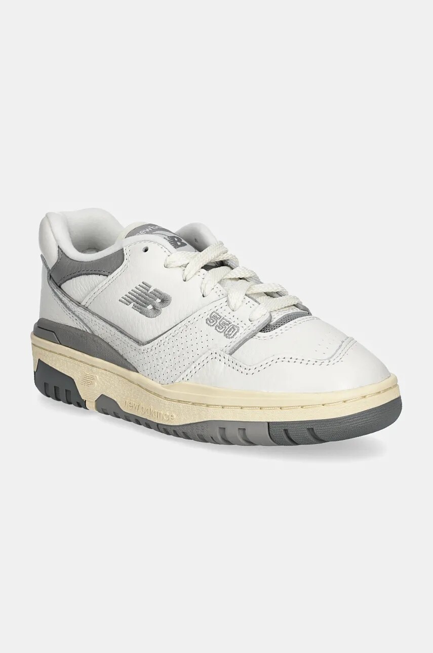 Kožené tenisky New Balance 550 biela farba, BB550PTC