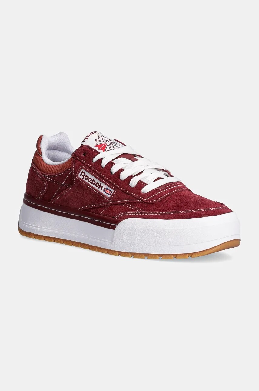 Semišové tenisky Reebok Classic Club C Megacourt bordová farba, 100201244