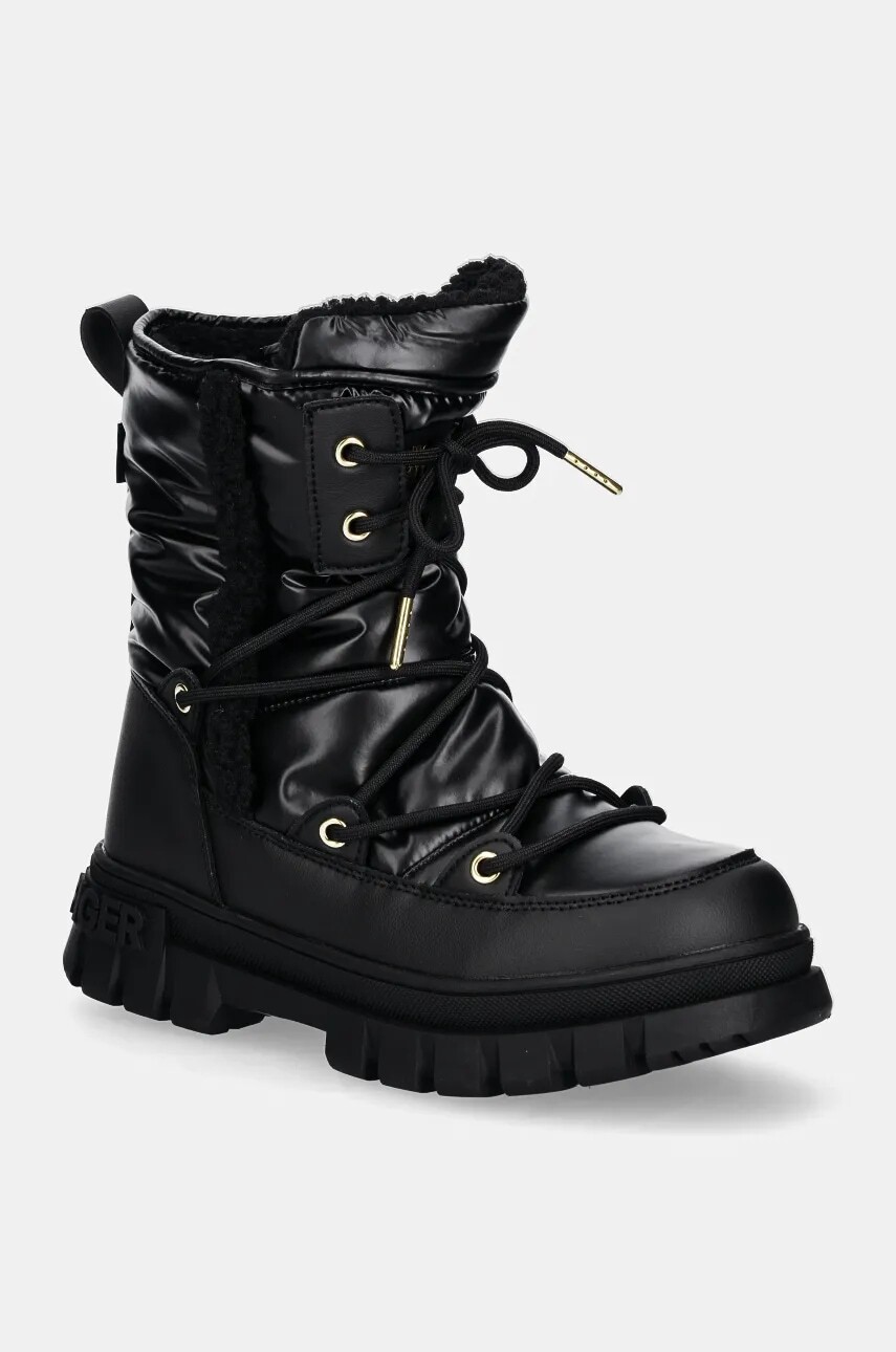 Detské zimné topánky Tommy Hilfiger čierna farba, T3A5-33610