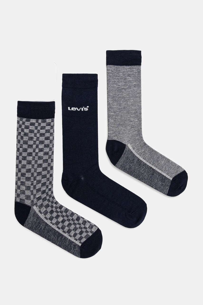 Ponožky Levi's 4-pak tmavomodrá farba, 37157-1167