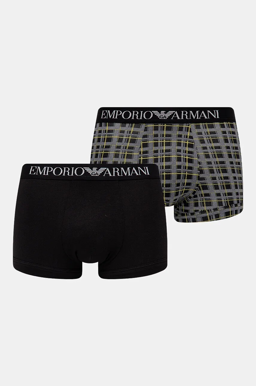 Boxerky Emporio Armani Underwear 2-pak pánske, čierna farba, 111210 4F504