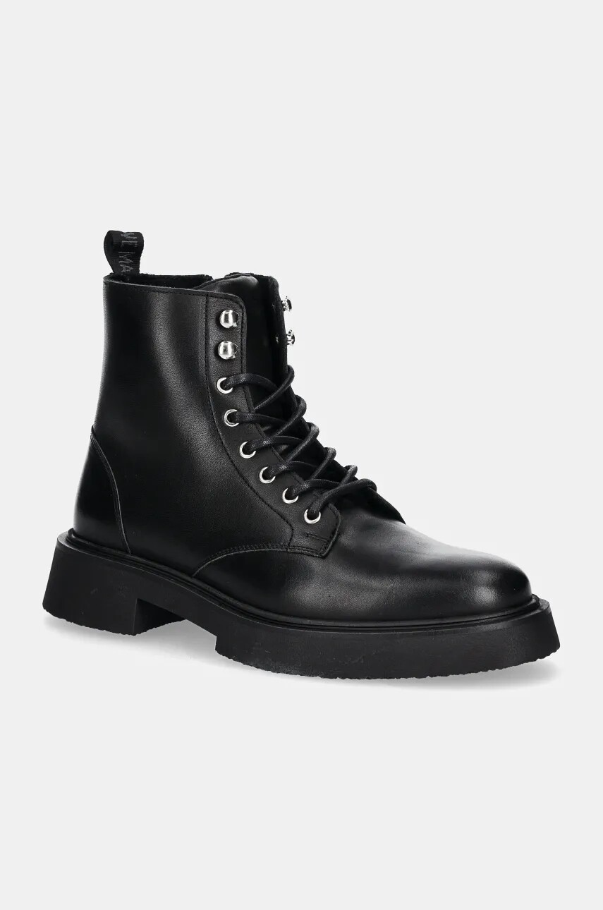 Kožené členkové topánky Steve Madden Zeke pánske, čierna farba, SM12000733