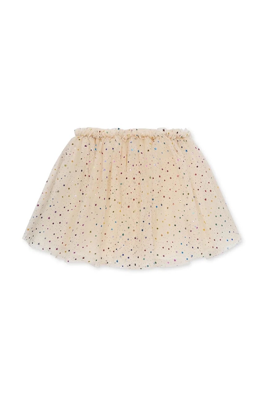 Dievčenská sukňa Konges Sløjd FAIRY BALLERINA SKIRT GRS béžová farba, mini, áčkový strih, KS101968