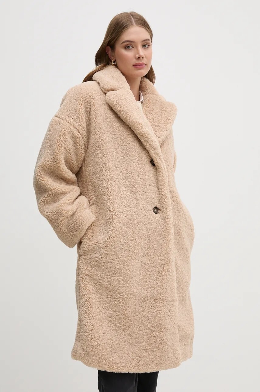 Kabát Barbour Ambani Casual Coat dámsky, béžová farba, prechodný, LCA0341