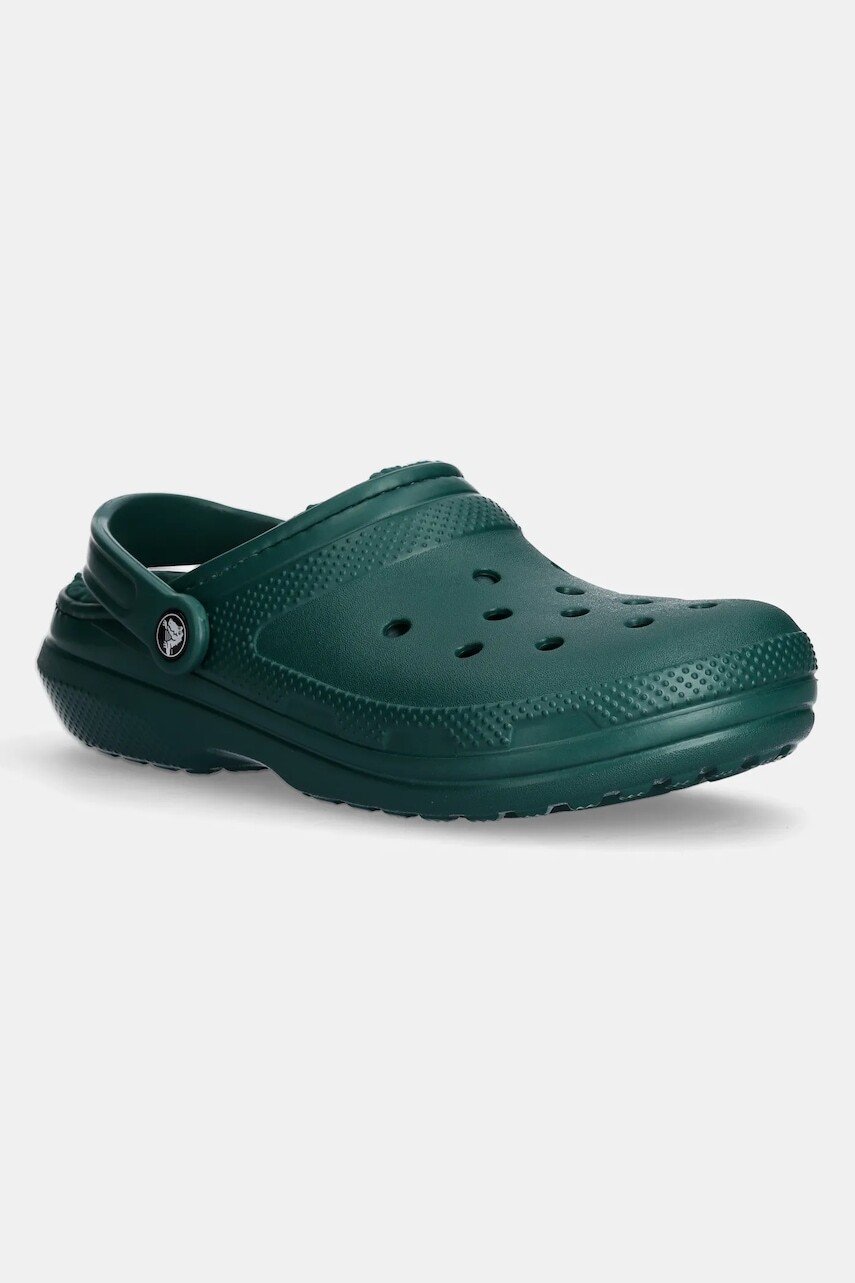 Papuče Crocs Classic Lined Clog zelená farba, 203591