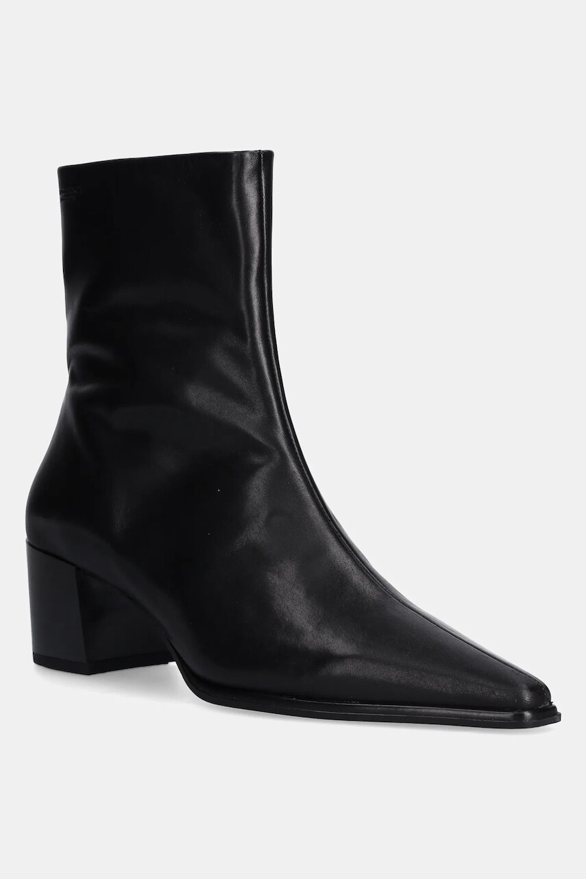 Kožené členkové topánky Vagabond Shoemakers GISELLE dámske, čierna farba, na podpätku, 5854-001-20