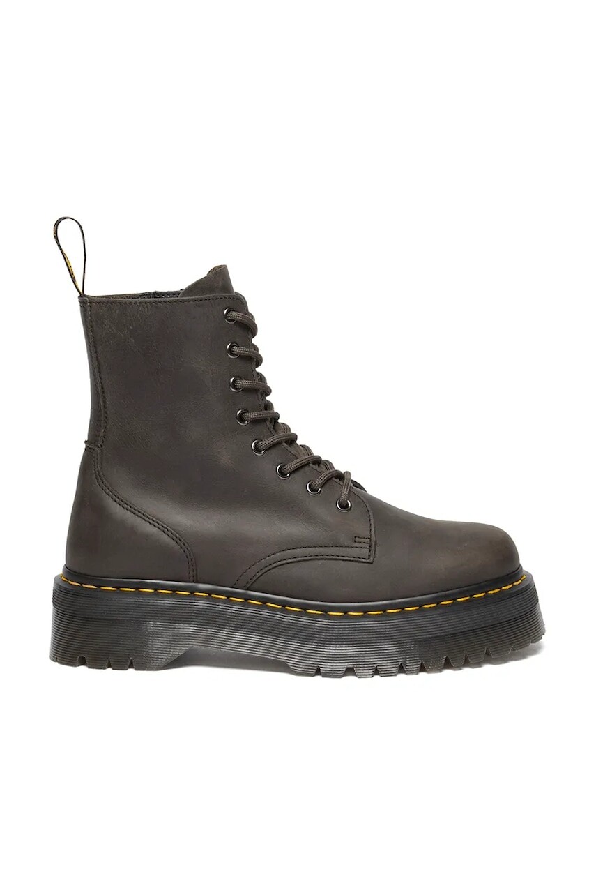 Kožené workery Dr. Martens Jadon dámske, hnedá farba, na platforme, DM31985057