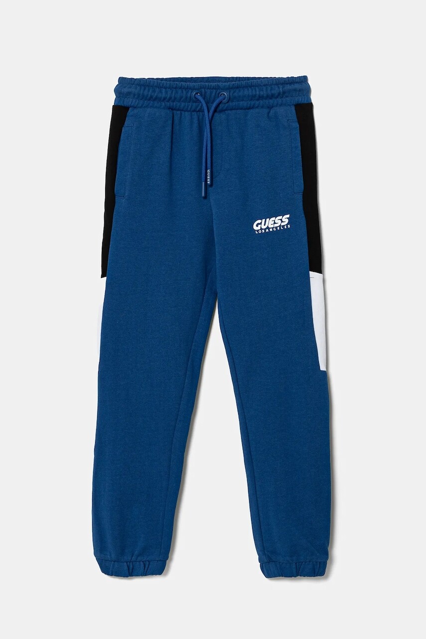Detské bavlnené tepláky Guess s potlačou, N5RQ11 KA6R4