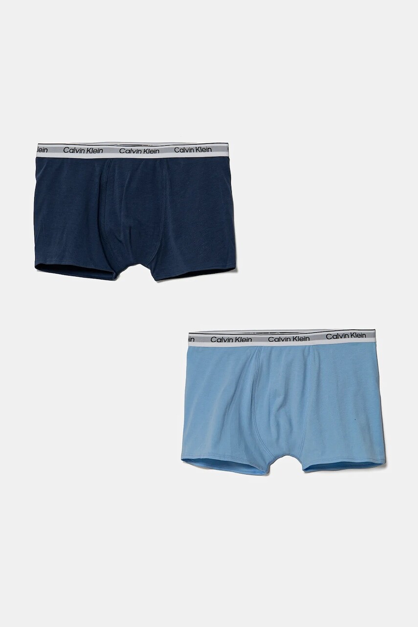 Detské boxerky Calvin Klein Underwear 2-pak tmavomodrá farba, B70B700506