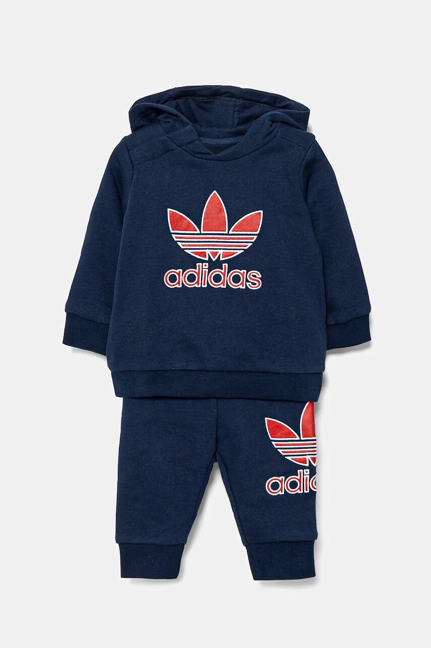 Detská tepláková súprava adidas Originals tmavomodrá farba, JC6592