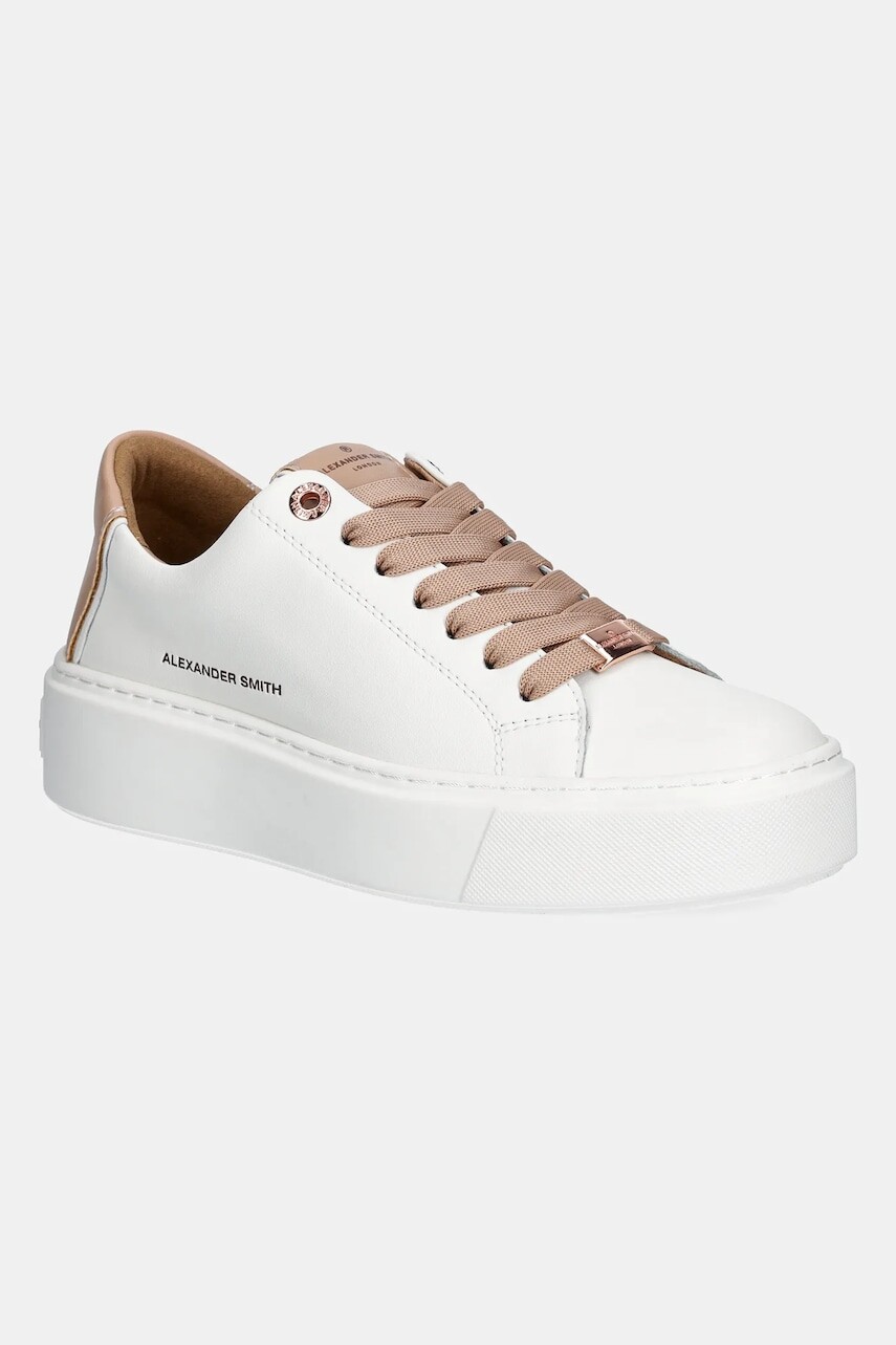 Tenisky Alexander Smith London High biela farba, ALBBLHW8402WNU