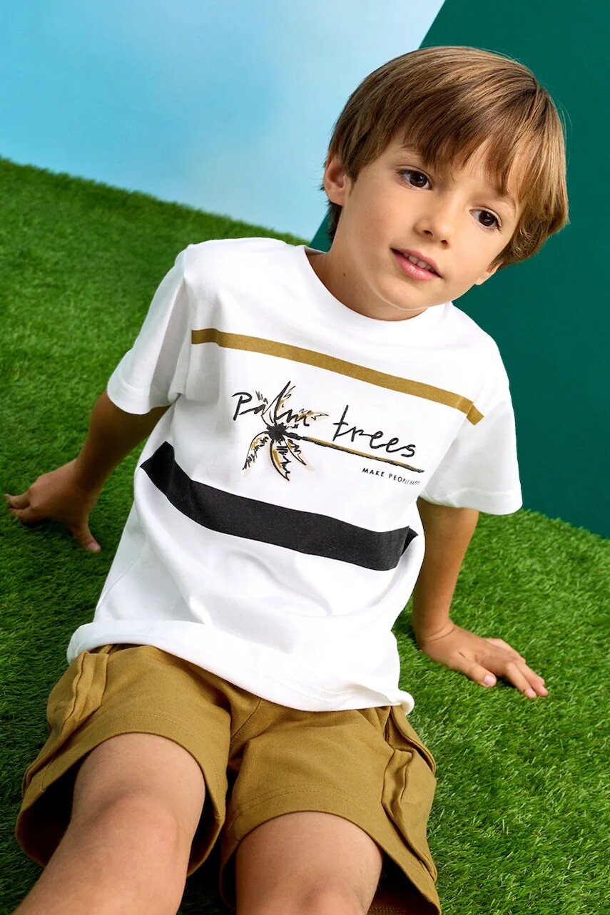 Detská bavlnená súprava Mayoral žltá farba, 3605