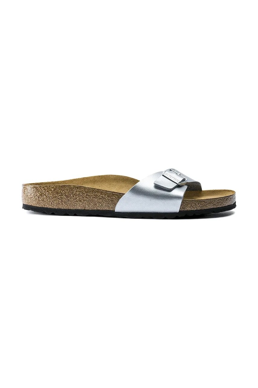 Šľapky Birkenstock Madrit dámske, strieborná farba