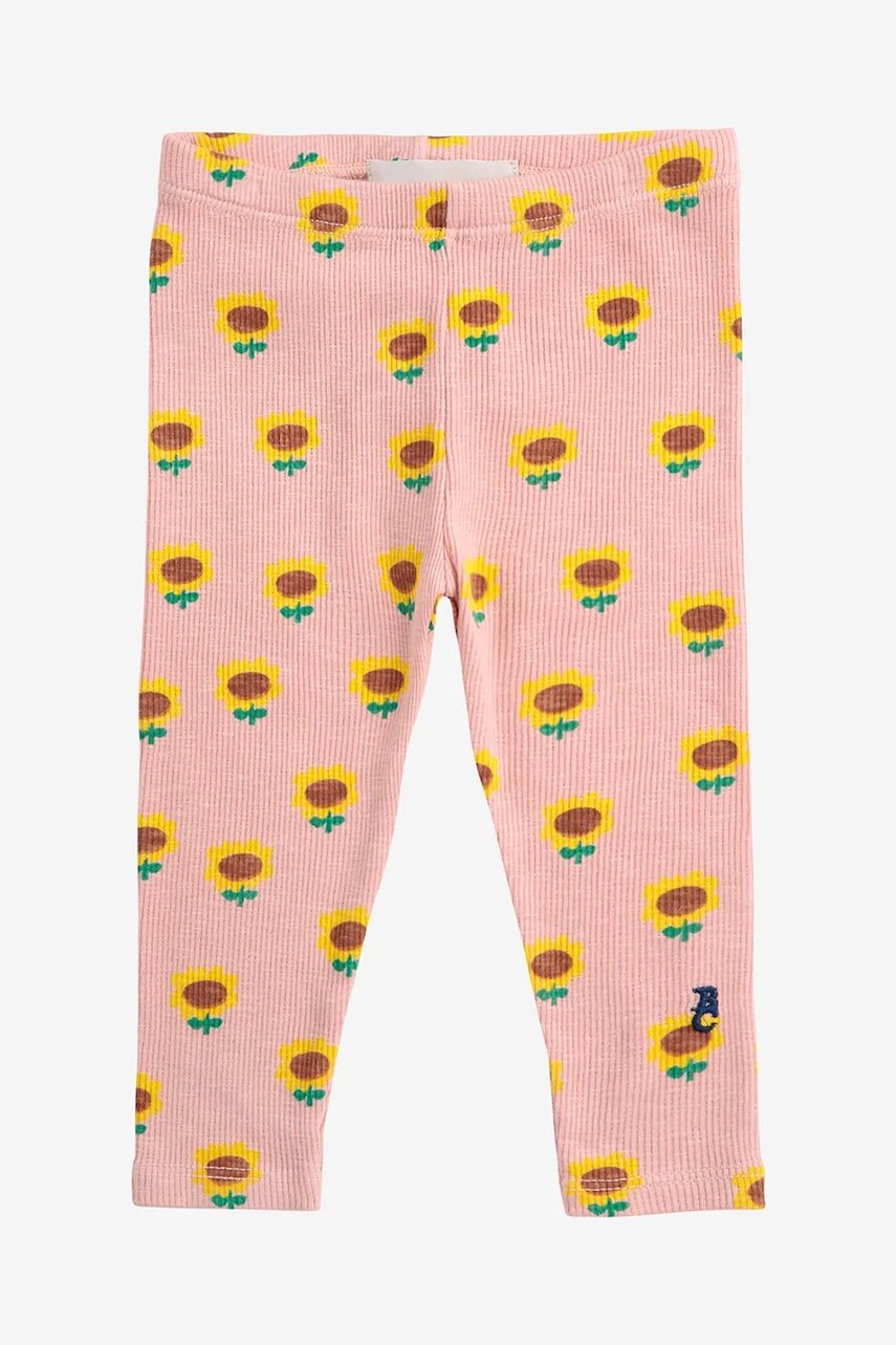 Legíny pre bábätká Bobo Choses Sunflower oranžová farba, vzorované, 125AB053