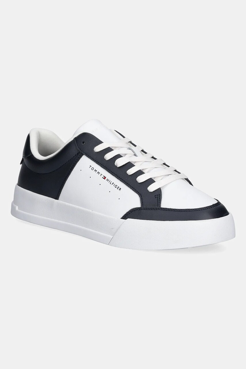 Tenisky Tommy Hilfiger TH COURT MIX LTH tmavomodrá farba, FM0FM05489
