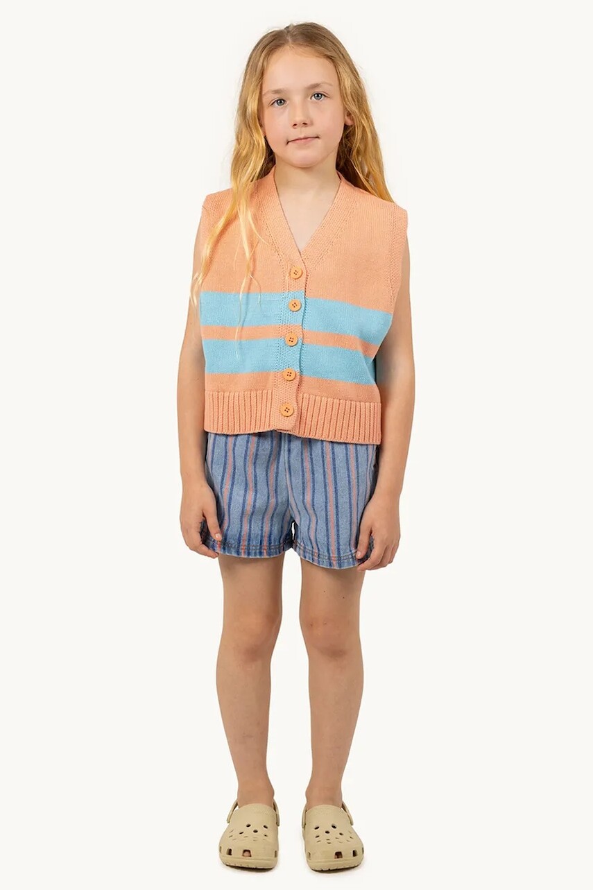 Detské bavlnené šortky Tinycottons STRIPES MULTICOLOR SHORT vzorované, SS25-239