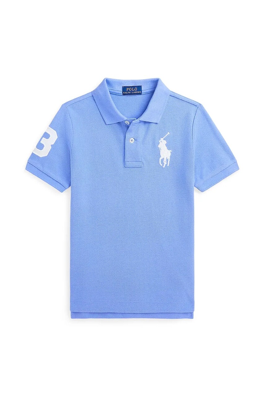 Detská bavlnená polokošeľa Polo Ralph Lauren jednofarebný, 322703635108