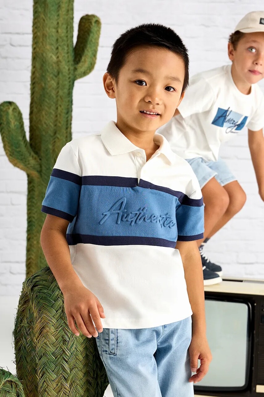 Detská bavlnená polokošeľa Mayoral s nášivkou, 3103