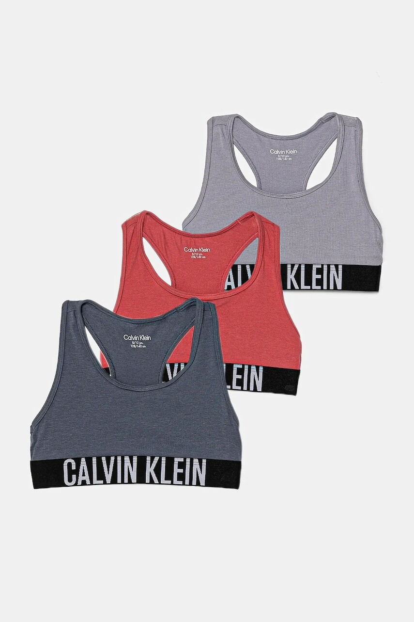 Detská športová podprsenka Calvin Klein Underwear 3-pak ružová farba, G80G800745