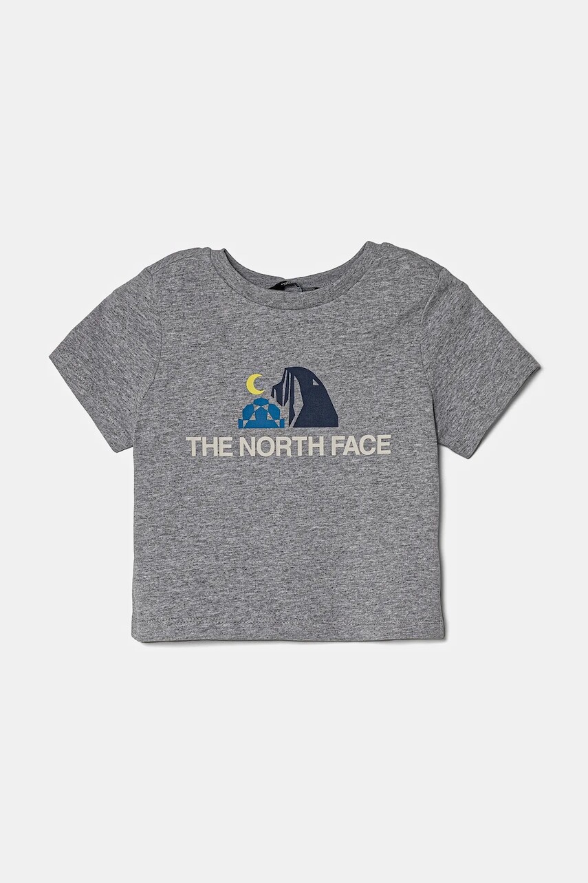 Detské tričko The North Face KID GRAPHIC S/S TEE šedá farba, s potlačou, NF0A8AXEDYX1