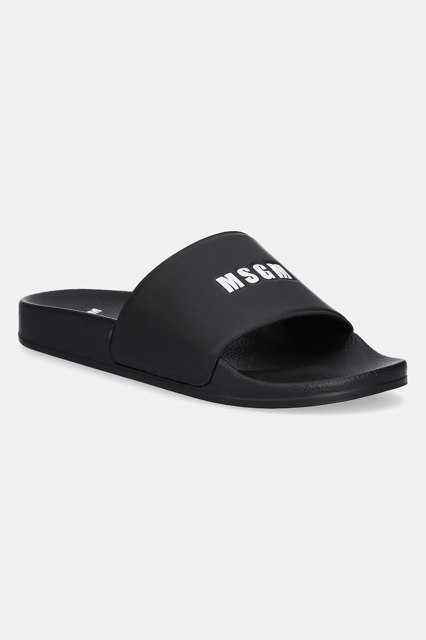 Šľapky MSGM pánske, čierna farba, 3840MS208