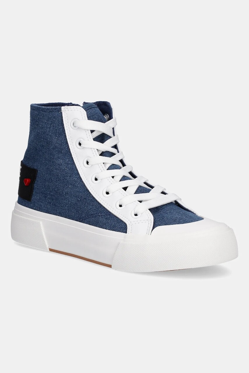 Tenisky Love Moschino dámske, tmavomodrá farba, JA15022G1MJO5700