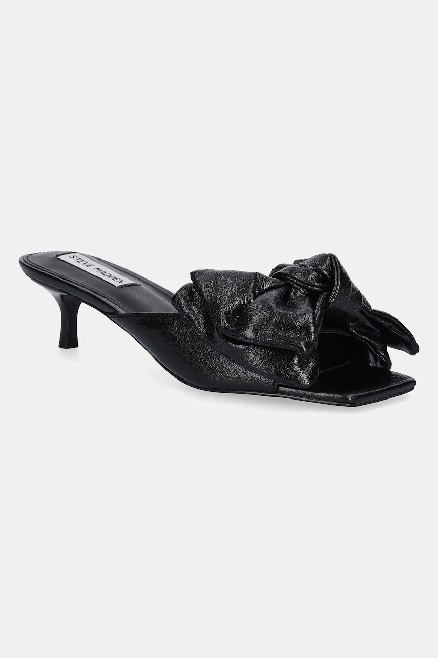 Šľapky Steve Madden Kit dámske, čierna farba, na vysokom podpätku, SM11003719
