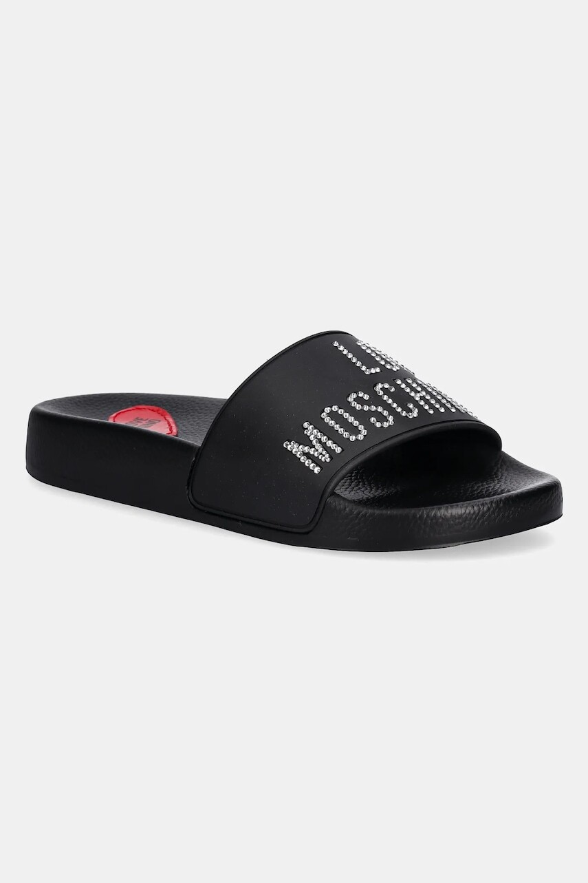 Šľapky Love Moschino dámske, čierna farba, JA28122G1MI13000