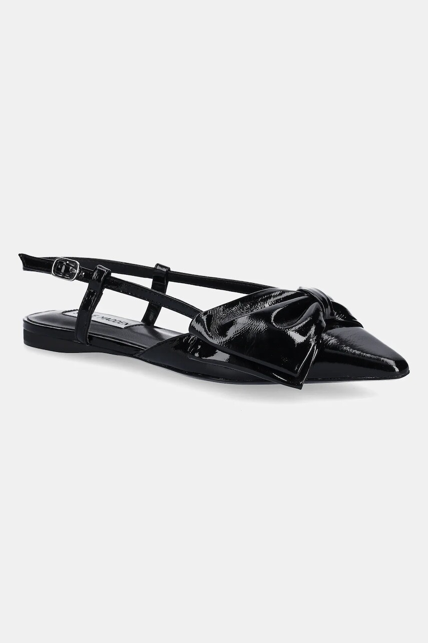 Kožené balerínky Steve Madden Dazzled čierna farba, s otvorenou pätou, SM11003531