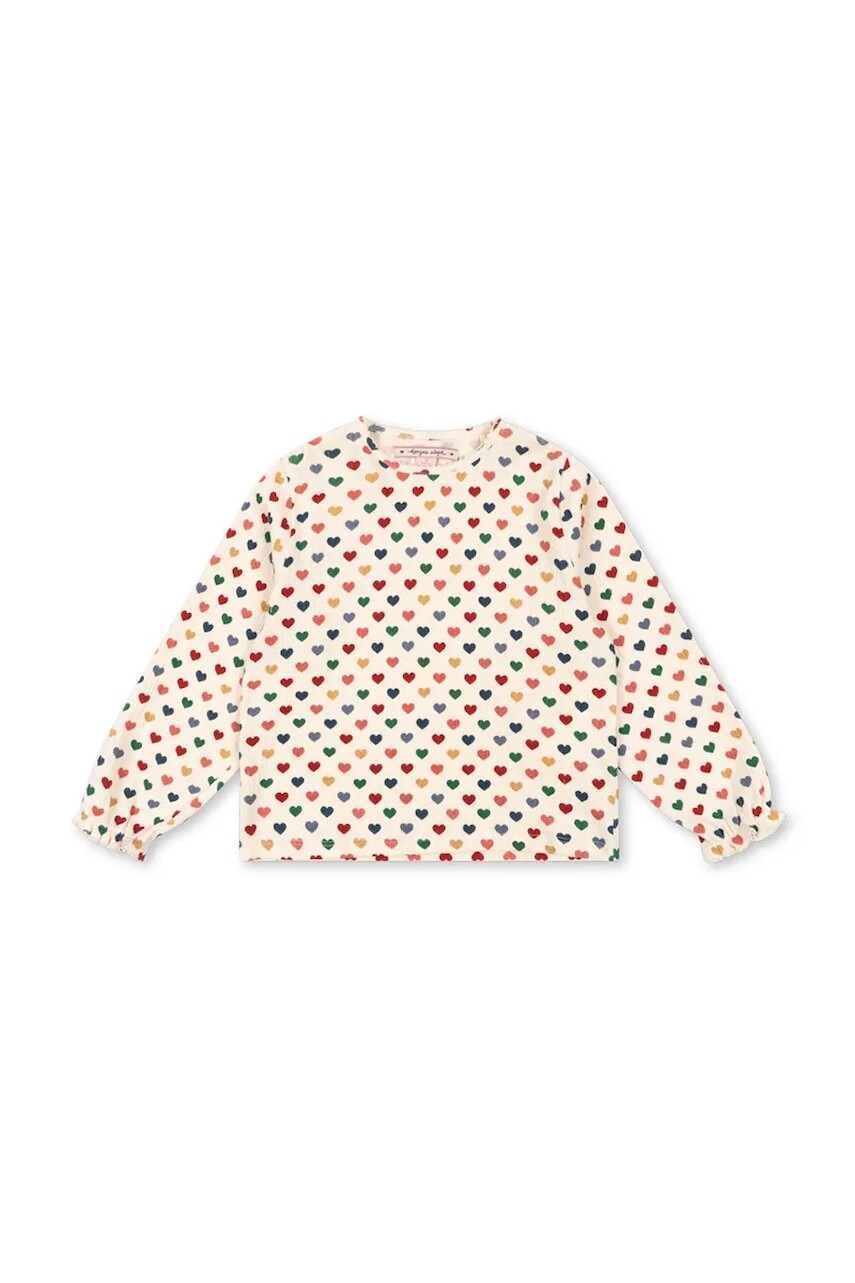 Detská blúzka Konges Sløjd CHLEO BLOUSE OCS béžová farba, vzorovaná, KS102454
