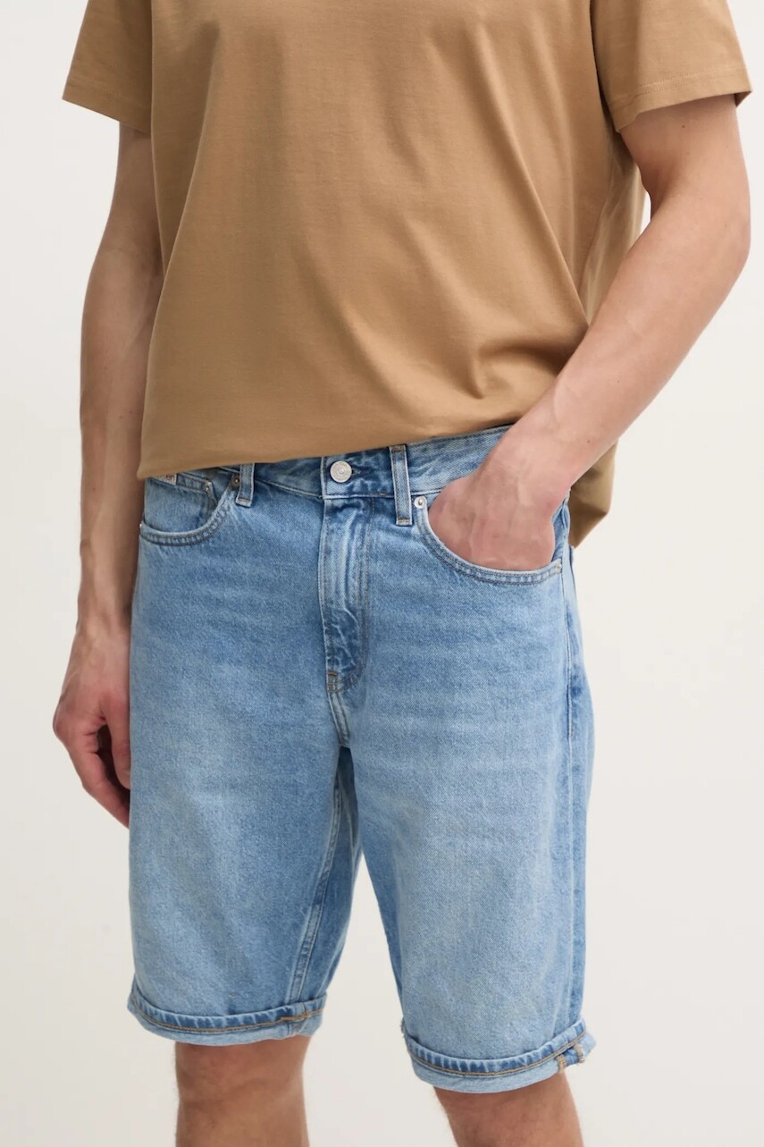Rifľové krátke nohavice Calvin Klein Jeans pánske, J30J327513