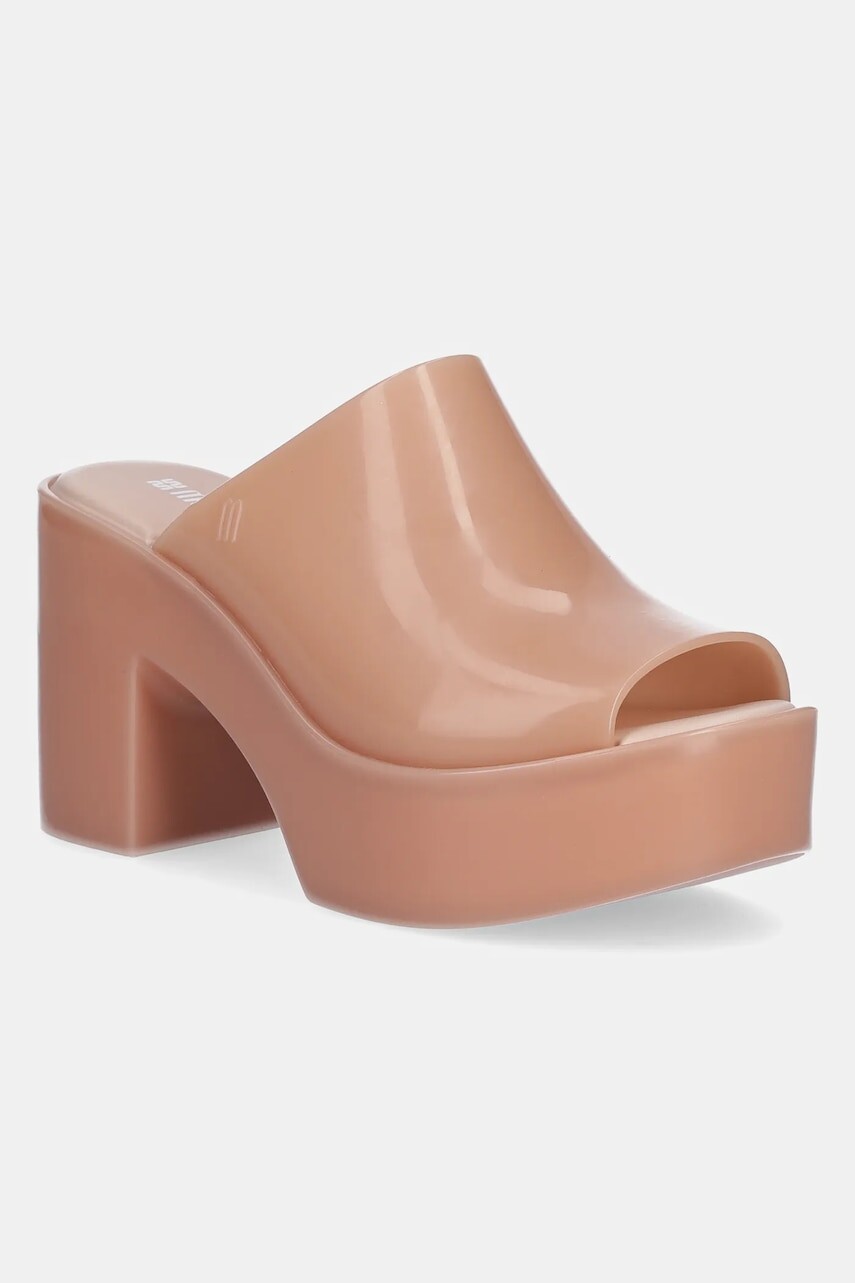 Šľapky Melissa MELISSA MULE HYPE AD dámske, oranžová farba, na podpätku, M 36026.BI527