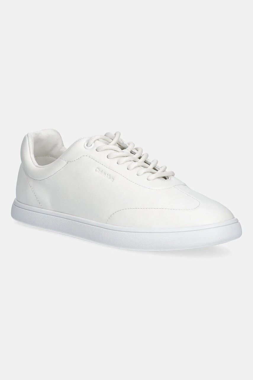 Tenisky Calvin Klein CUPSOLE LACE UP - LTH dámske, biela farba, HW0HW02400