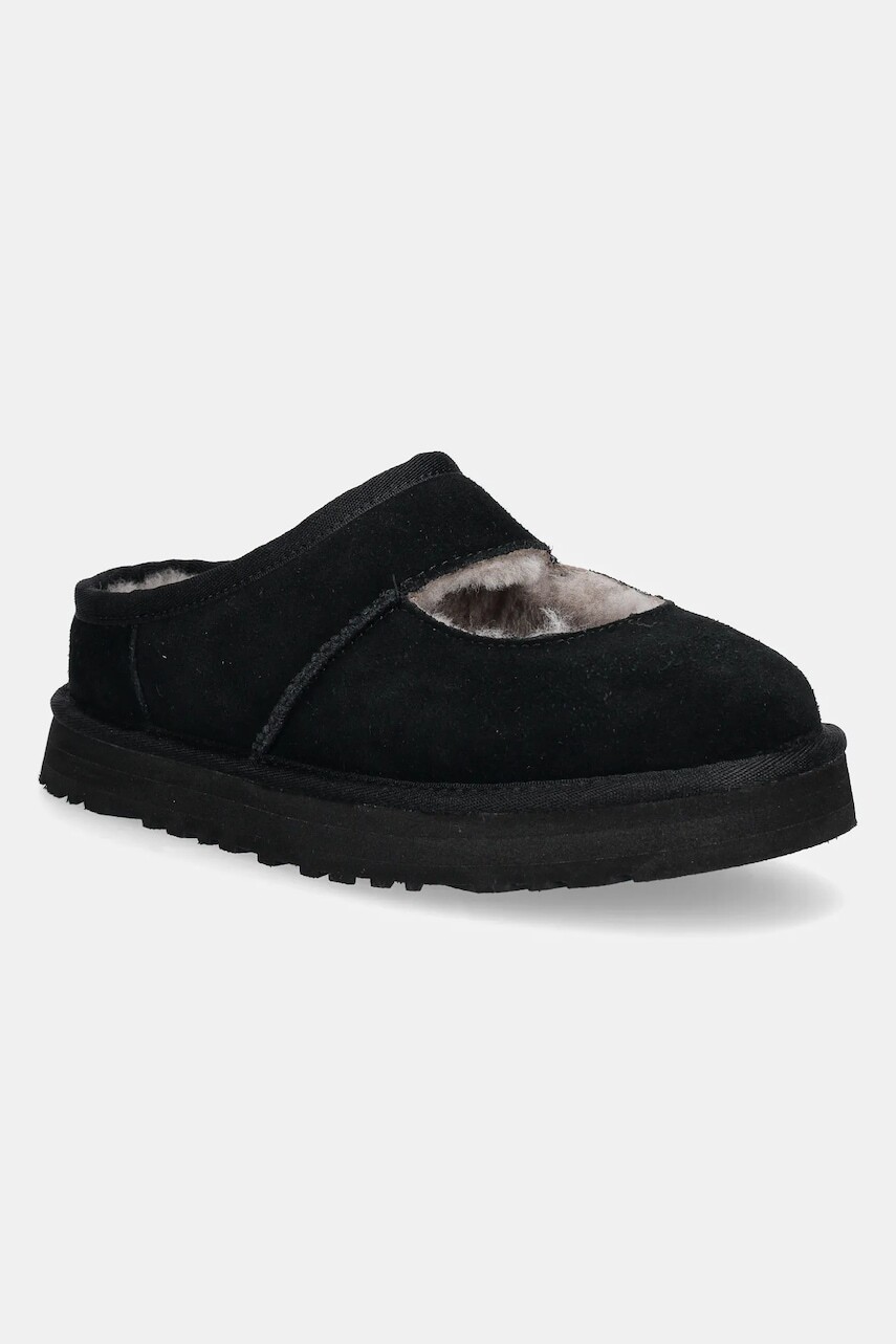 Detské semišové papuče UGG BEA MARY JANE čierna farba, 1166552K