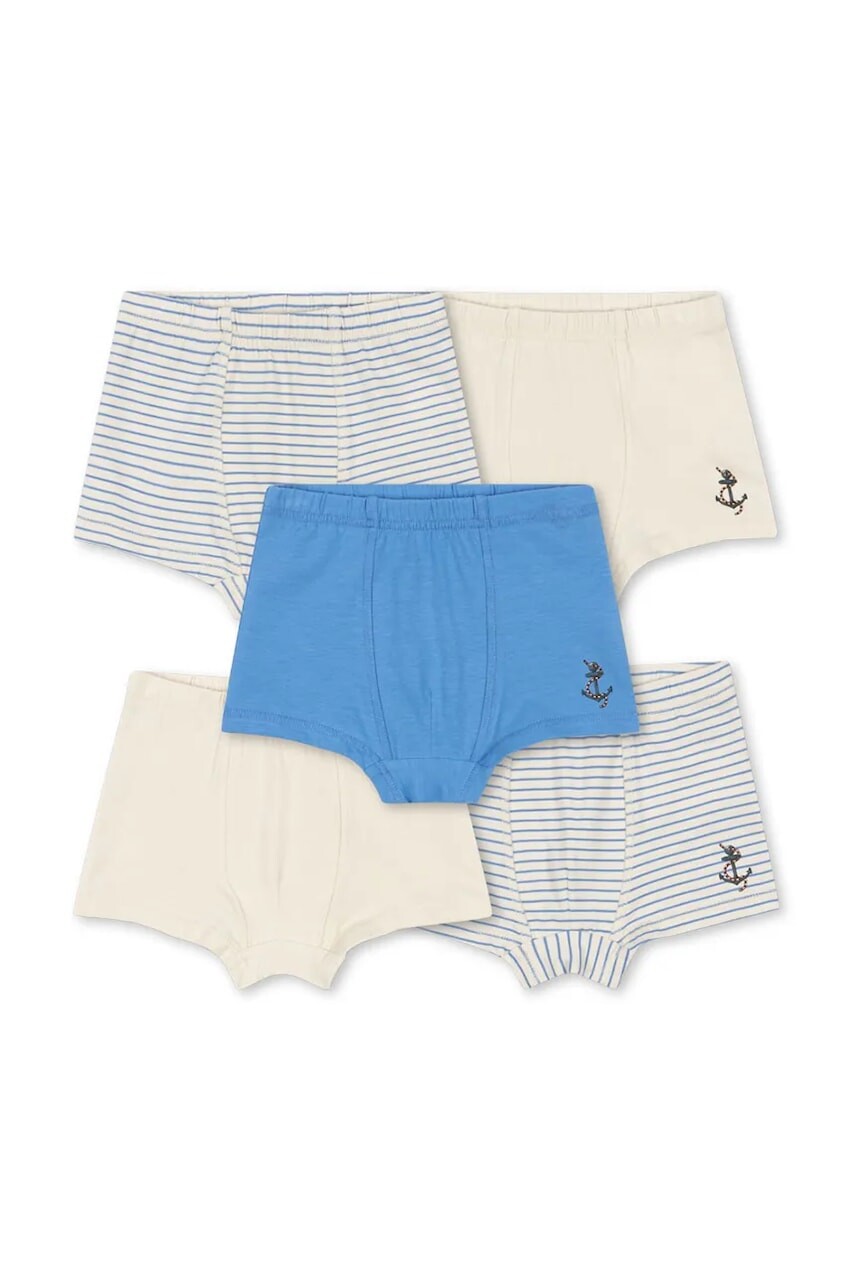 Detské boxerky Konges Sløjd BASIC 5 PACK BOY BOXERS GOTS 5-pak béžová farba, KS102641