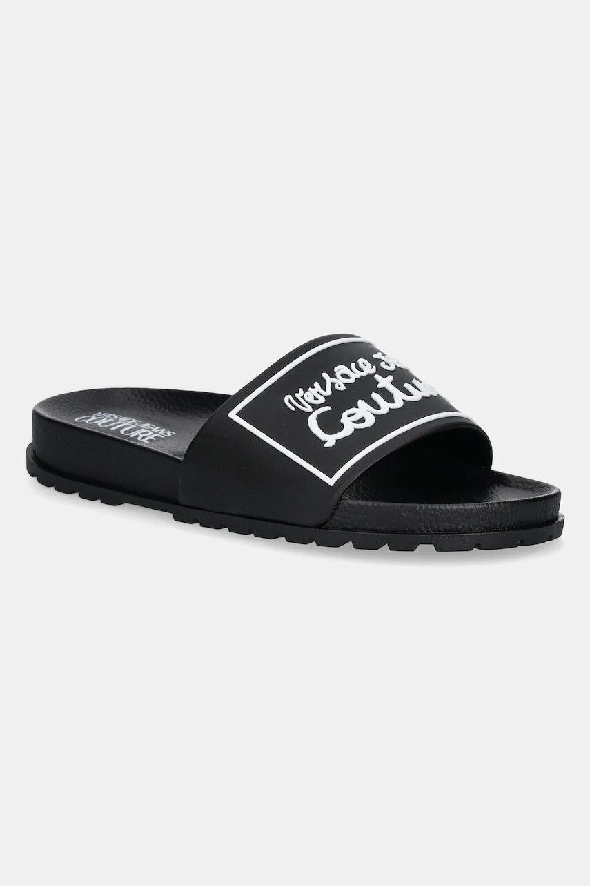 Šľapky Versace Jeans Couture dámske, čierna farba, 78VA3SQ2 71352 899
