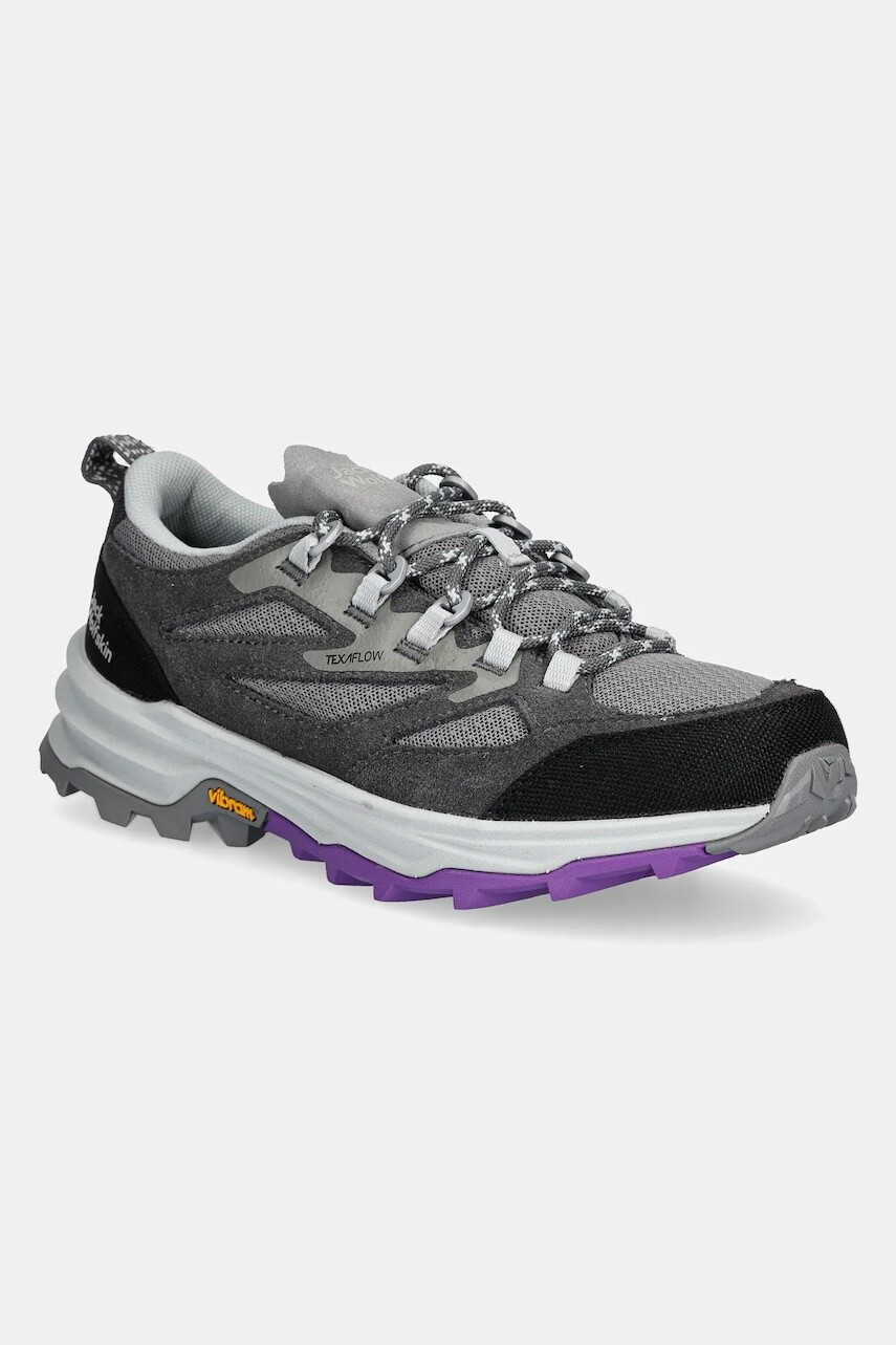 Topánky Jack Wolfskin Cyrox Vent Low dámske, šedá farba, A64090