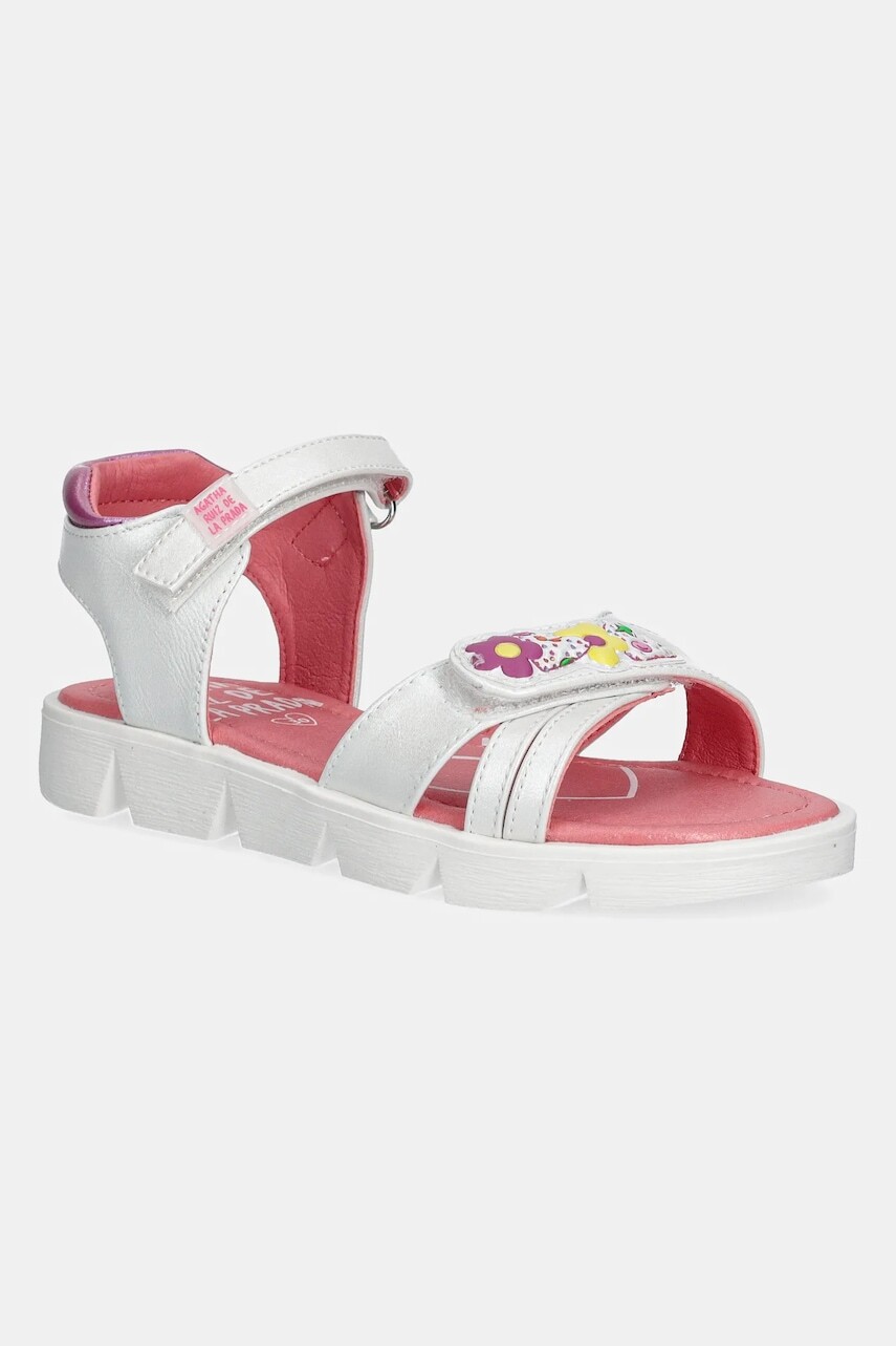 Detské sandále Agatha Ruiz de la Prada strieborná farba, 252970