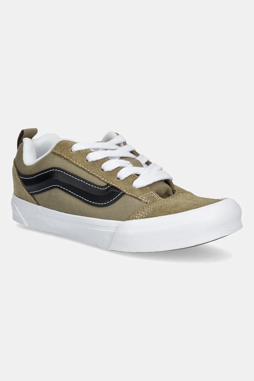 Detské tenisky Vans Knu Skool zelená farba, VN000D2TBIQ1