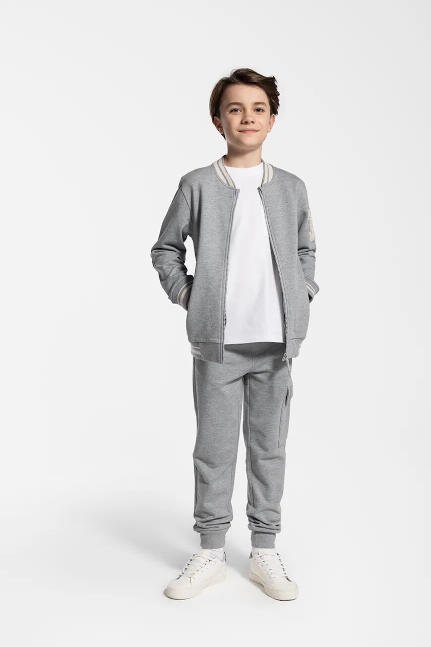 Detské tepláky Coccodrillo šedá farba, jednofarebné, EVERYDAY BOY