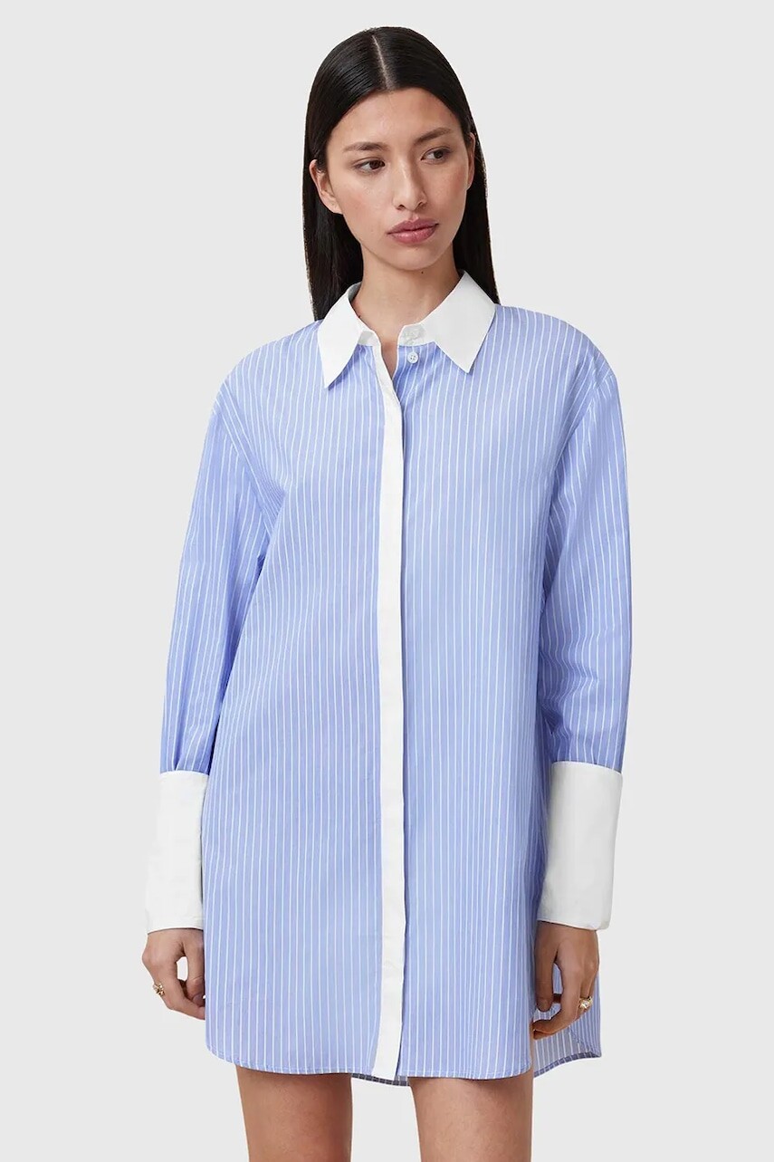 Bavlnené šaty AllSaints ALBER mini, oversize, W250DC