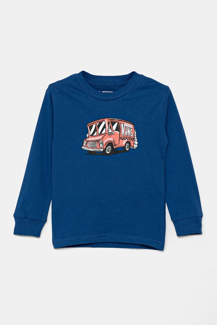 Detská bavlnená košeľa s dlhým rukávom Vans Free Shipping s potlačou, VN000MMF7WM1