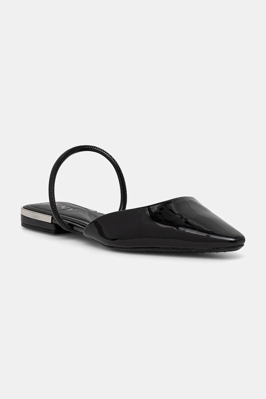Baleríny Dkny Cabbi čierna farba, s otvorenou pätou, K1500146