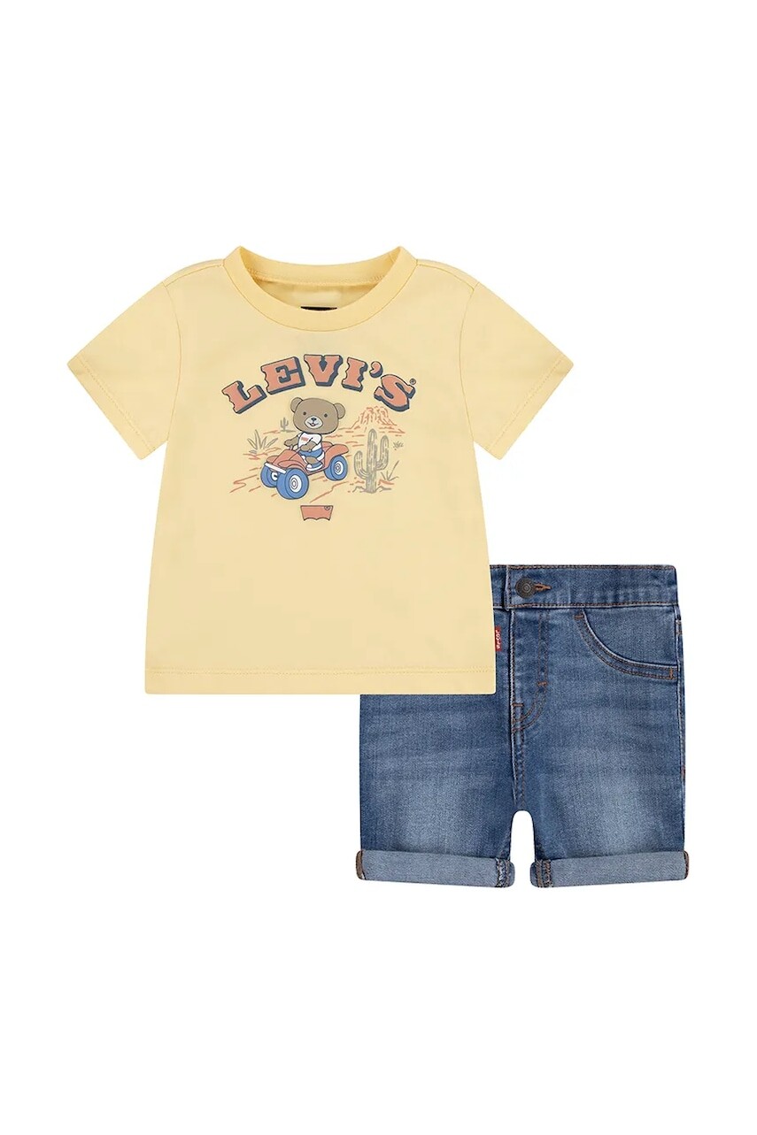 Sada pre bábätká Levi's LEVI FOUR WHEELER DENIM SE žltá farba, 6EM342