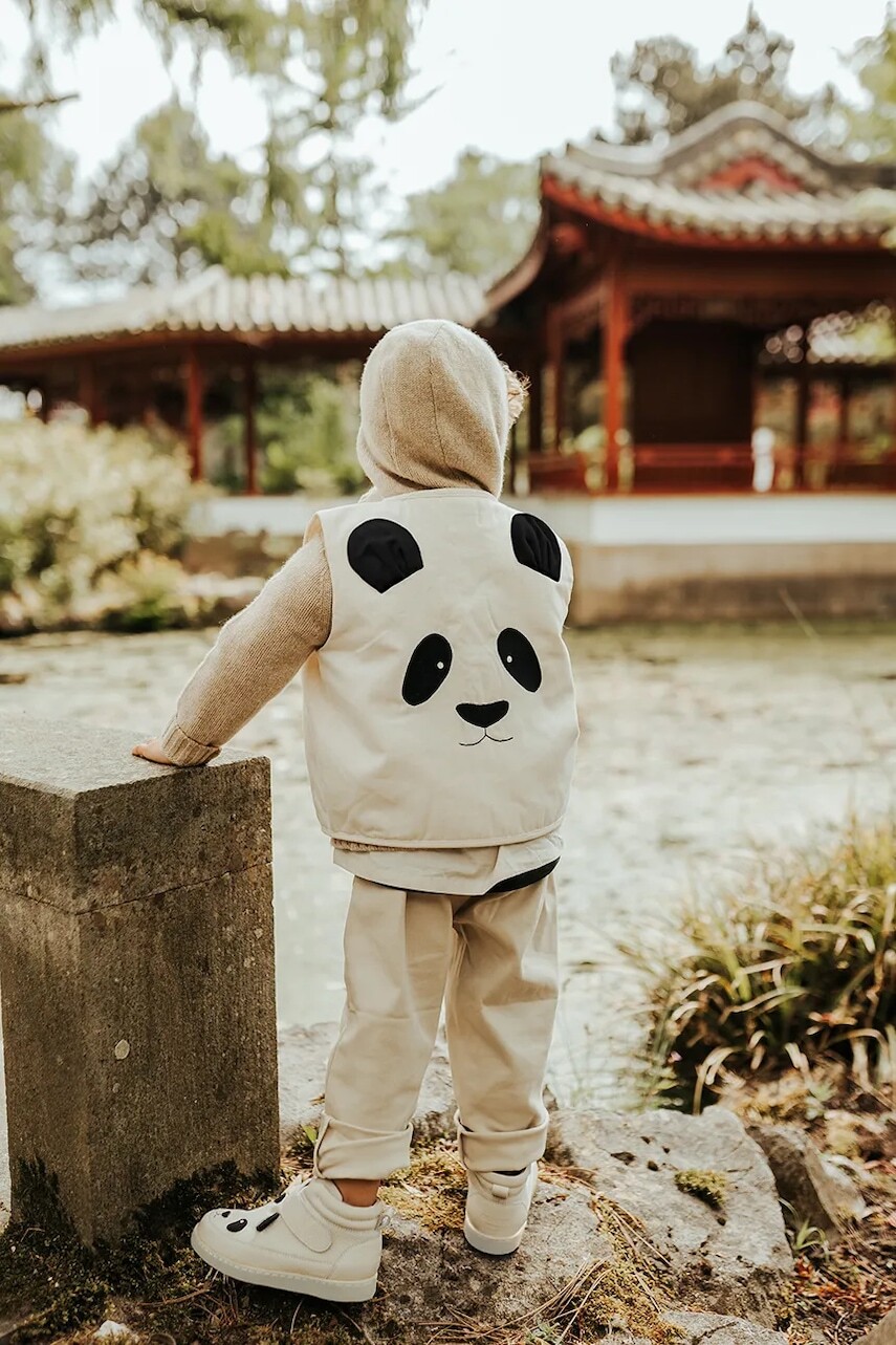 Detská vesta Donsje Ardian Gilet Panda biela farba, 4094701