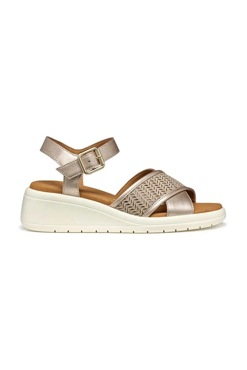 Sandále Geox D MELICONIA dámske, hnedá farba, na kline, D550EG 0NFDS CB5A5