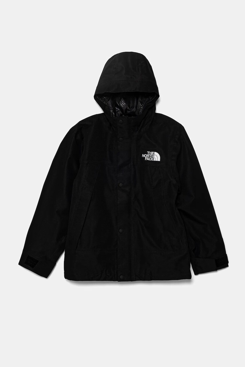 Detská bunda The North Face TEEN DRYVENT MONO MOUNTAIN JACKET čierna farba, NF0A8BNDJK31