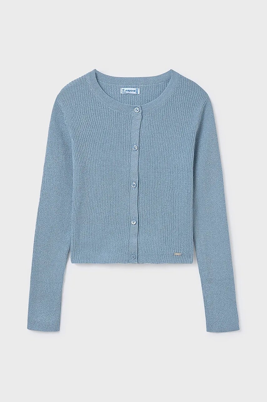 Detský sveter Mayoral tyrkysová farba, tenký, 6350