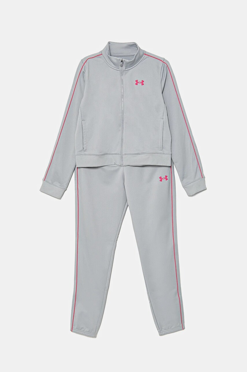 Detská tepláková súprava Under Armour Icon Knit Crop Tracksuit šedá farba, 1386528