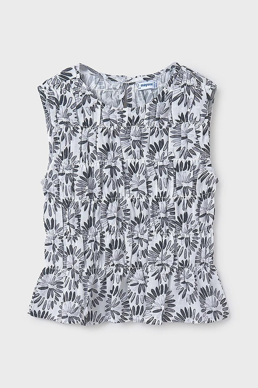 Detská blúzka Mayoral čierna farba, vzorovaná, 6036